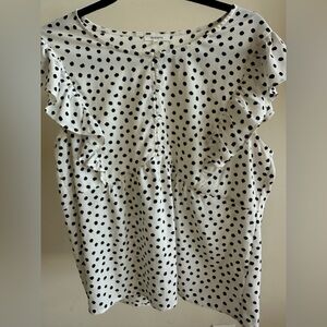 Polka Dot Ruffle Blouse